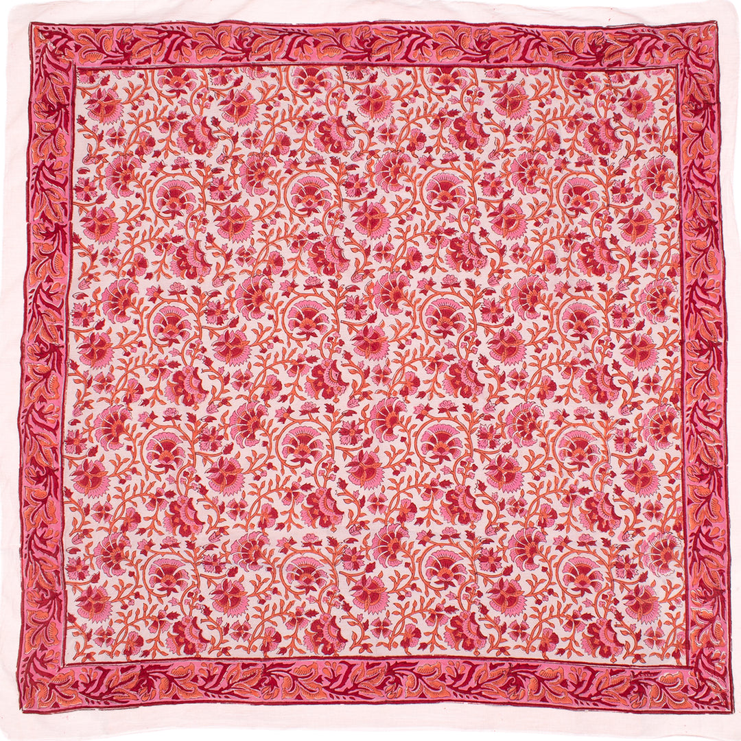 Boho Cotton Bandana 100x100 cm | Large Boho Printed Head Scarf &amp; Hair Wrap