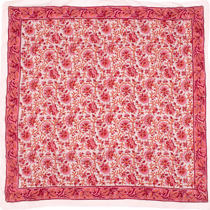 Boho Cotton Bandana 100x100 cm | Large Boho Printed Head Scarf &amp; Hair Wrap