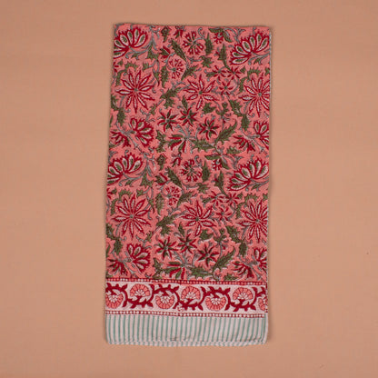 Boho Oversized Cotton Bandana – 100x100 cm Multi-Use Scarf