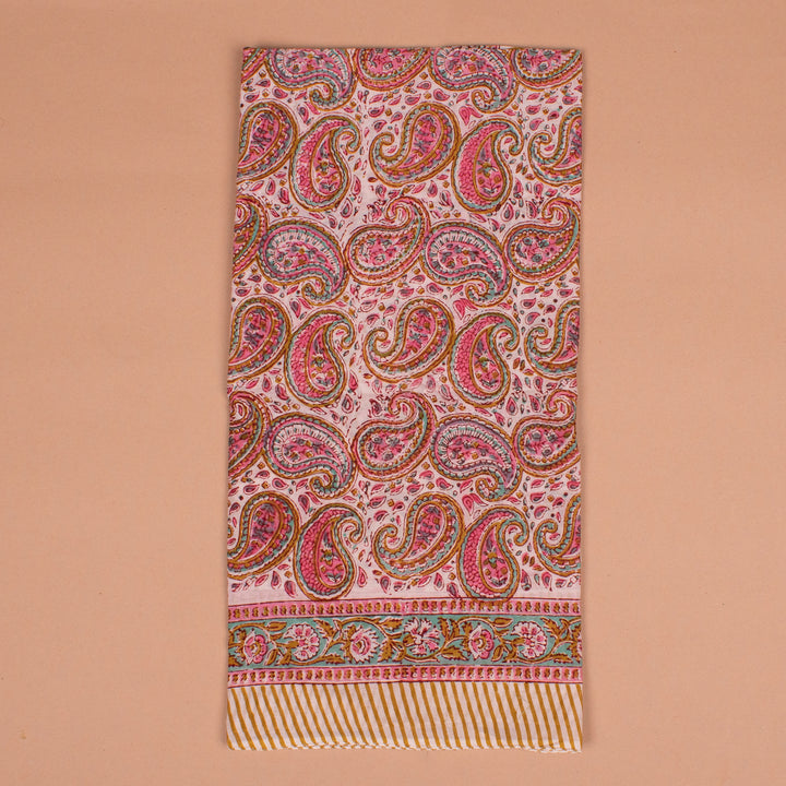 Hand Block Cotton Bandana 40x40 | Large Boho Boho Head Scarf &amp; Hair Wrap