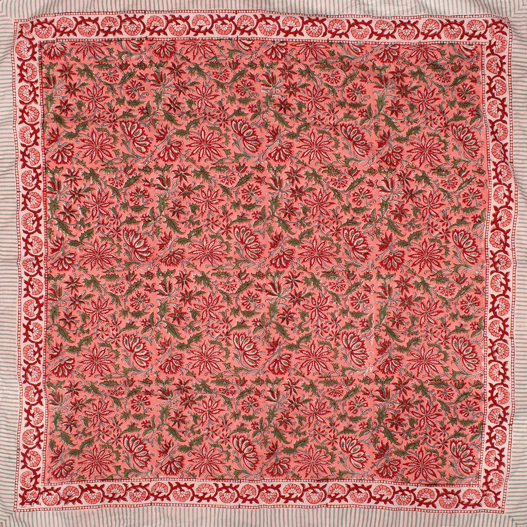Set of 2 – Cotton Bandanas 100x100 cm | Large Boho Printed Head Scarf &amp; Hair Wrap