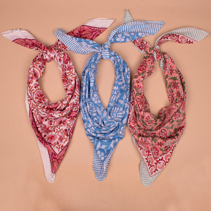 Set of 3 – Boho Cotton Sarong | Beach Cover-Up &amp; Wrap Skirt
