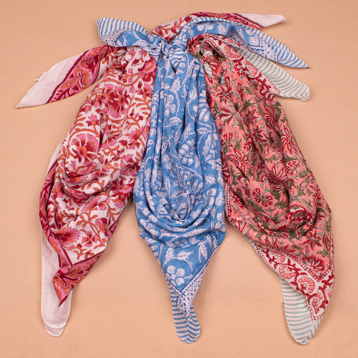 Set of 3 – Boho Cotton Sarong | Beach Cover-Up &amp; Wrap Skirt