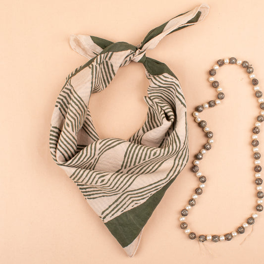 Soft 100% Cotton Bandanas, Unisex Boho Wrap, Wrist Tie Or Neck Scarf, Ethically Made Cotton Bandana, Head Scarf For Men & Women