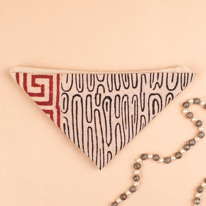 100% Cotton Handblock Printed Bandanas, Lightweight Summer Accessory, Handmade Gift, Unisex Neck Scarf, Eco-Friendly Boho Hair Tie