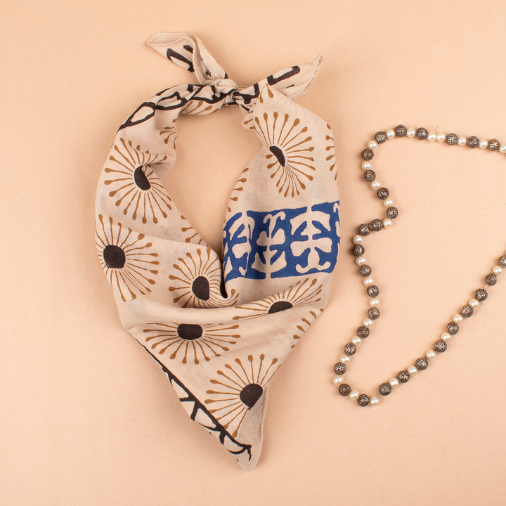 Boho Cotton Bandana | Printed Head Scarf &amp; Hair Wrap