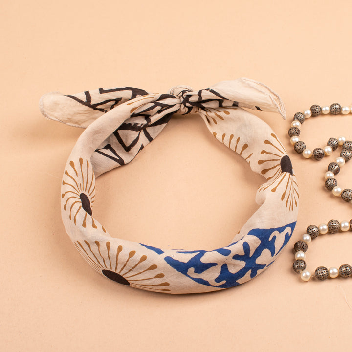Boho Cotton Bandana | Printed Head Scarf &amp; Hair Wrap