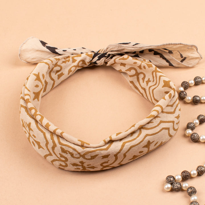 Vintage Cotton Bandana | Boho Head Scarf &amp; Hair Wrap