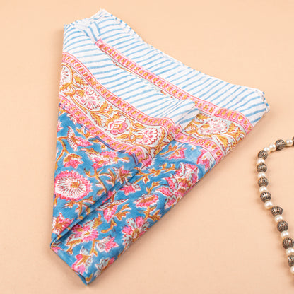 Eco-Friendly Cotton Bandana Scarf, Unisex Handprinted Head Wrap, Soft Boho Neck Tie, Lightweight Summer Scarf, Wrist Accessory