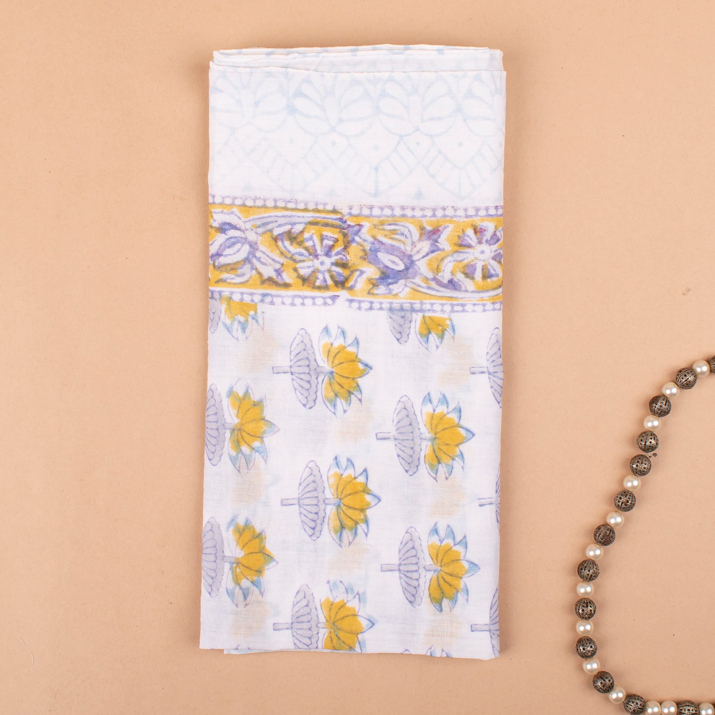Block Printed Cotton Bandana For Men & Women, Eco-Friendly Boho Neck Or Head Tie, Handcrafted Summer Scarves, Sustainable Accessory