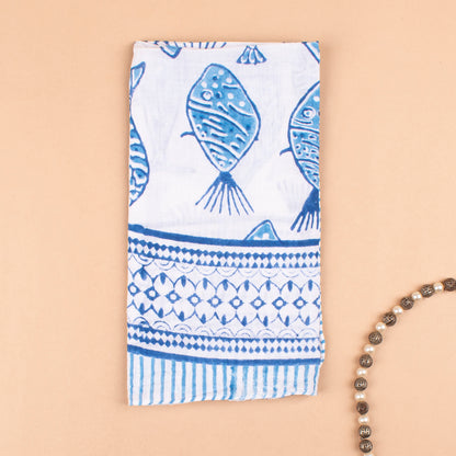 Stylish Handprinted Cotton Bandana, Unisex Head Wrap, Eco Lightweight Neck Tie, Vintage-Style Bohemian Gift, Summer Gift