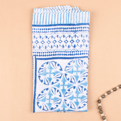 Bohemian Neck Scarf, Eco-Friendly Hair Tie Gift, Neck Or Wrist Tie For Men & Women, Pure Cotton Handblock Printed Bandanas