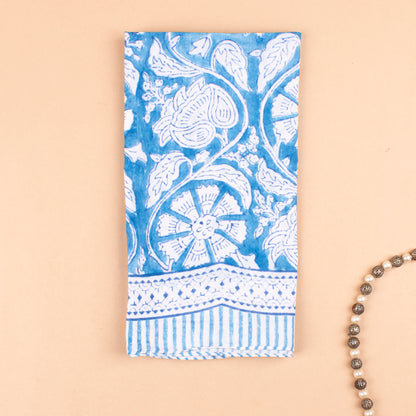 Block Printed Bohemian Scarf, Lightweight Summer Accessory, Eco-Conscious Cotton Bandanas, Handblock Printed Scarf