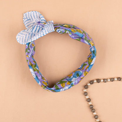 Vintage Style Wrap For Him & Her, Boho Neck Tie, Boho Floral Cotton Bandana Scarf, Lightweight Handmade Wrap