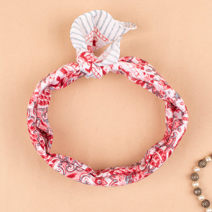 Unisex Accessory For Neck Or Hair Tie, Traditional Block Printed Bandana, Soft Cotton Neck Wraps, Unisex Boho Accessories