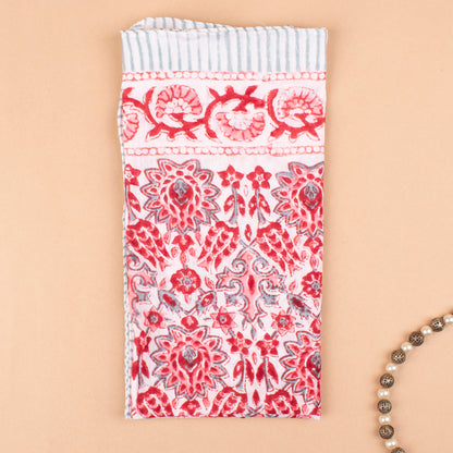 Unisex Accessory For Neck Or Hair Tie, Traditional Block Printed Bandana, Soft Cotton Neck Wraps, Unisex Boho Accessories