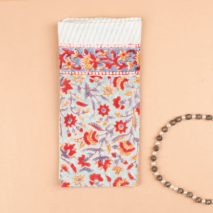 Handmade Cotton Bandana Scarf, Boho Block Print Wrap, Lightweight Neck Tie For Men & Women, Eco Gift Idea, Fashion Accessory