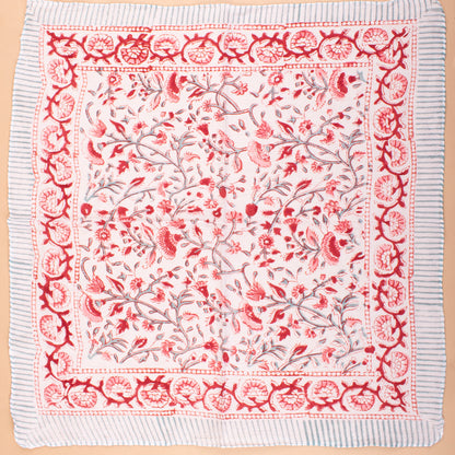 100% Cotton Unisex Bandanas, Handmade Block Print Neck Scarf, Boho Head Wrap, Handblock Print Cotton Bandanas, Unisex Accessories