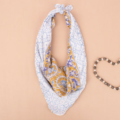 Lightweight Handprinted Cotton Bandanas, Boho Head Wraps For All Genders, Stylish Unisex Cotton Bandanas, Eco Gift Wrap