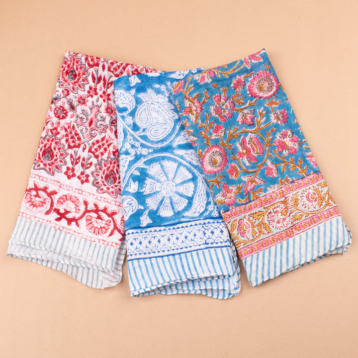 Set of 3 – Vintage Cotton Bandanas | Neck Scarf &amp; Head Wrap