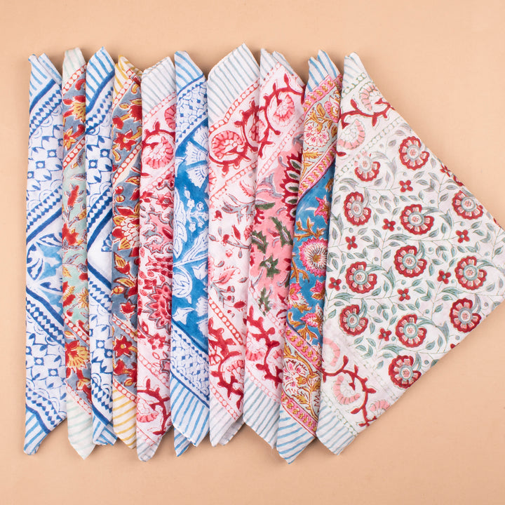 Set of 10 – Boho Cotton Bandanas | Head Scarf &amp; Hair Wrap
