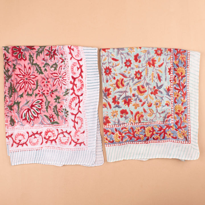 Set of 10 – Boho Cotton Bandanas | Head Scarf &amp; Hair Wrap