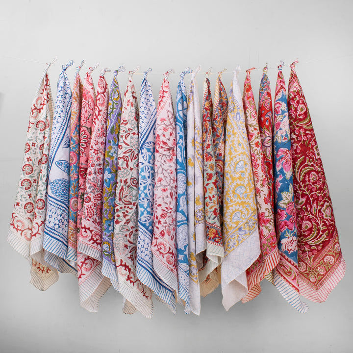 Set of 18 – Designer Cotton Bandanas | Everyday Head Scarf