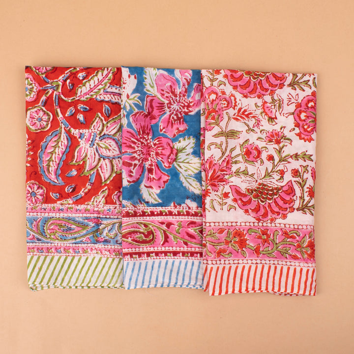 Set of 3 – Boho Cotton Bandanas | Hair Scarf &amp; Neck Wrap