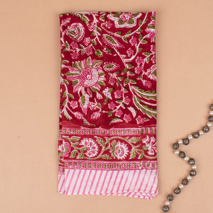 Ethnic Hand Block Printed Bandana, Cotton Headwrap For Men, Women, Kids & Pets, Vintage Style Boho Neck Scarf & Wrist Accessory