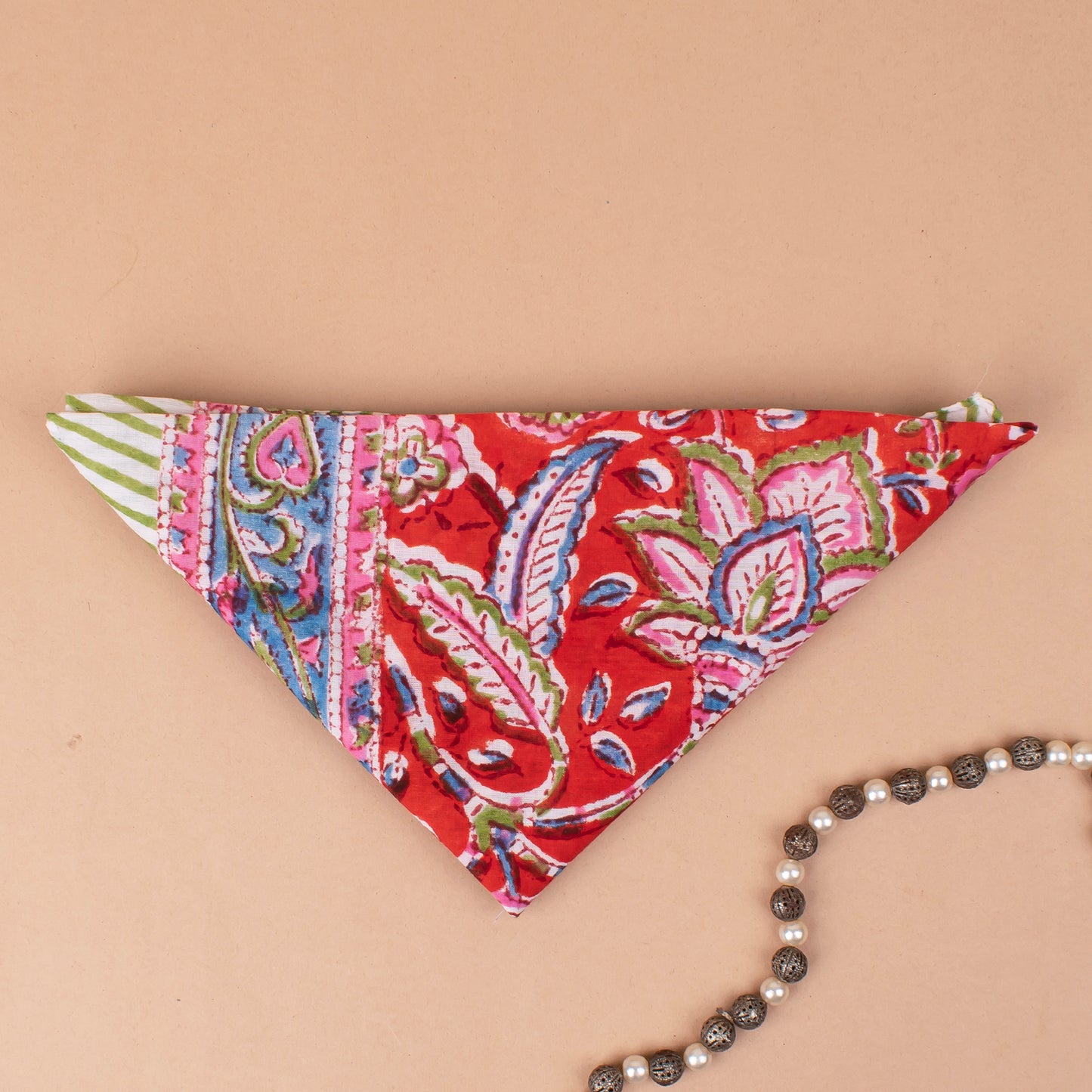 Sustainable Cotton Bandana For Outdoor Use, Hiking, Dust Protection, Hair Wrap Or Stylish Boho Face Mask Alternative