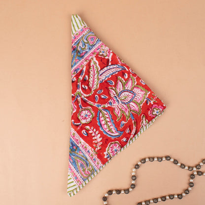 Sustainable Cotton Bandana For Outdoor Use, Hiking, Dust Protection, Hair Wrap Or Stylish Boho Face Mask Alternative