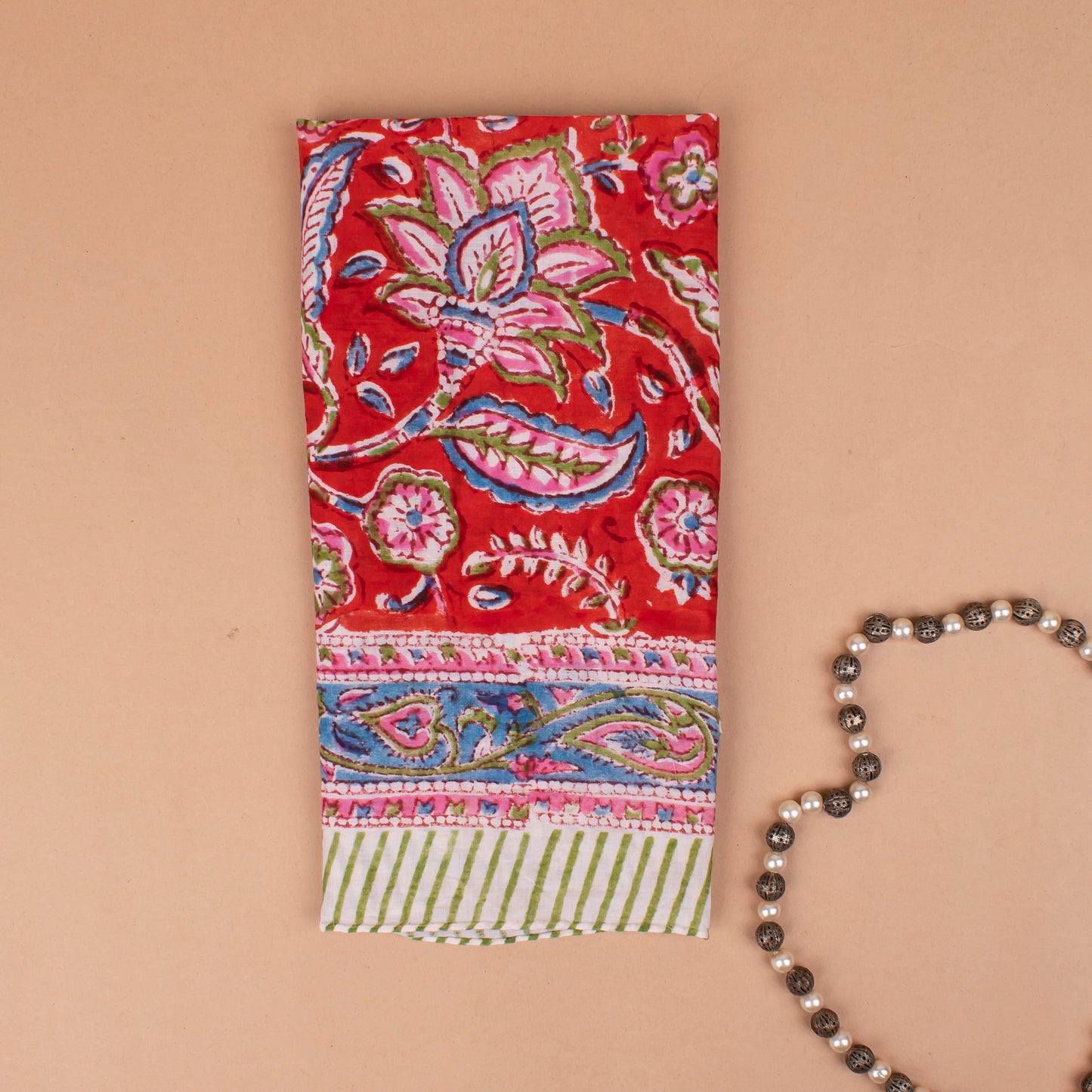 Sustainable Cotton Bandana For Outdoor Use, Hiking, Dust Protection, Hair Wrap Or Stylish Boho Face Mask Alternative