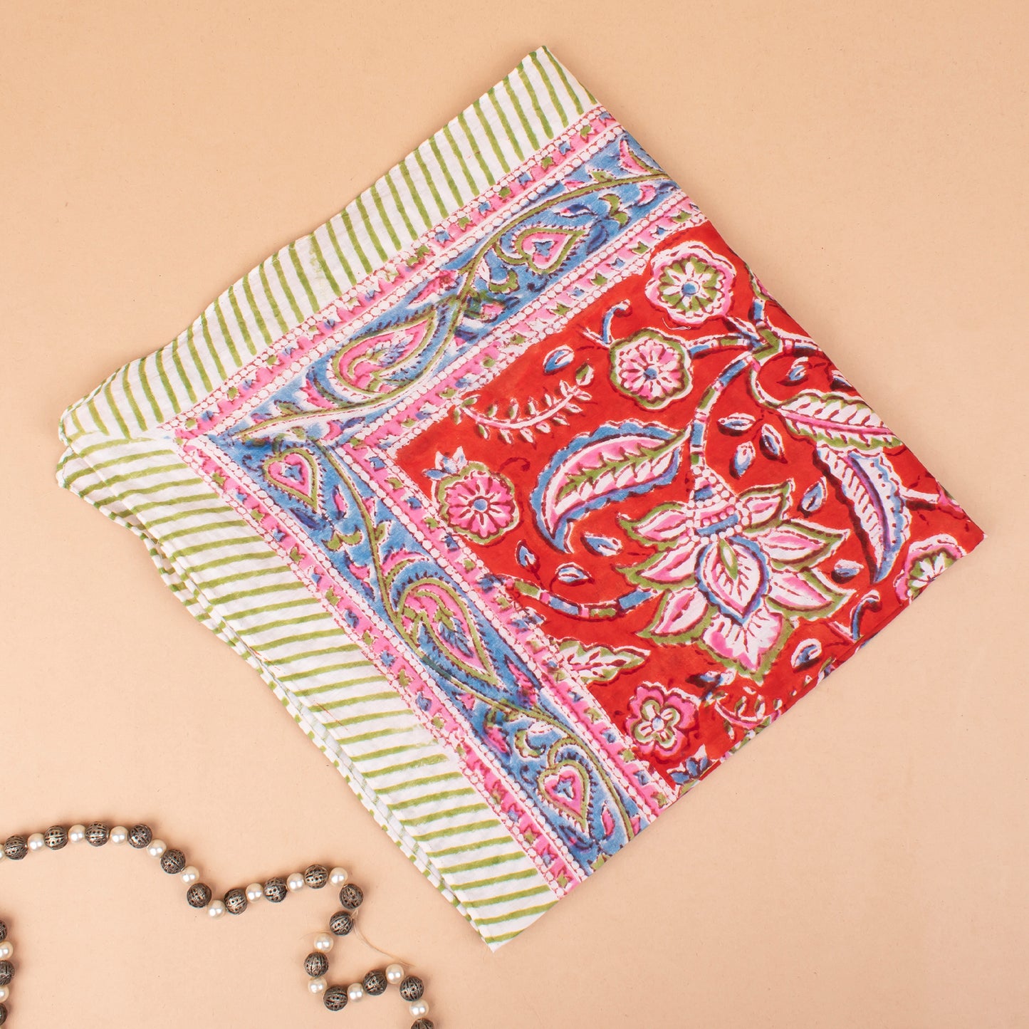 Sustainable Cotton Bandana For Outdoor Use, Hiking, Dust Protection, Hair Wrap Or Stylish Boho Face Mask Alternative