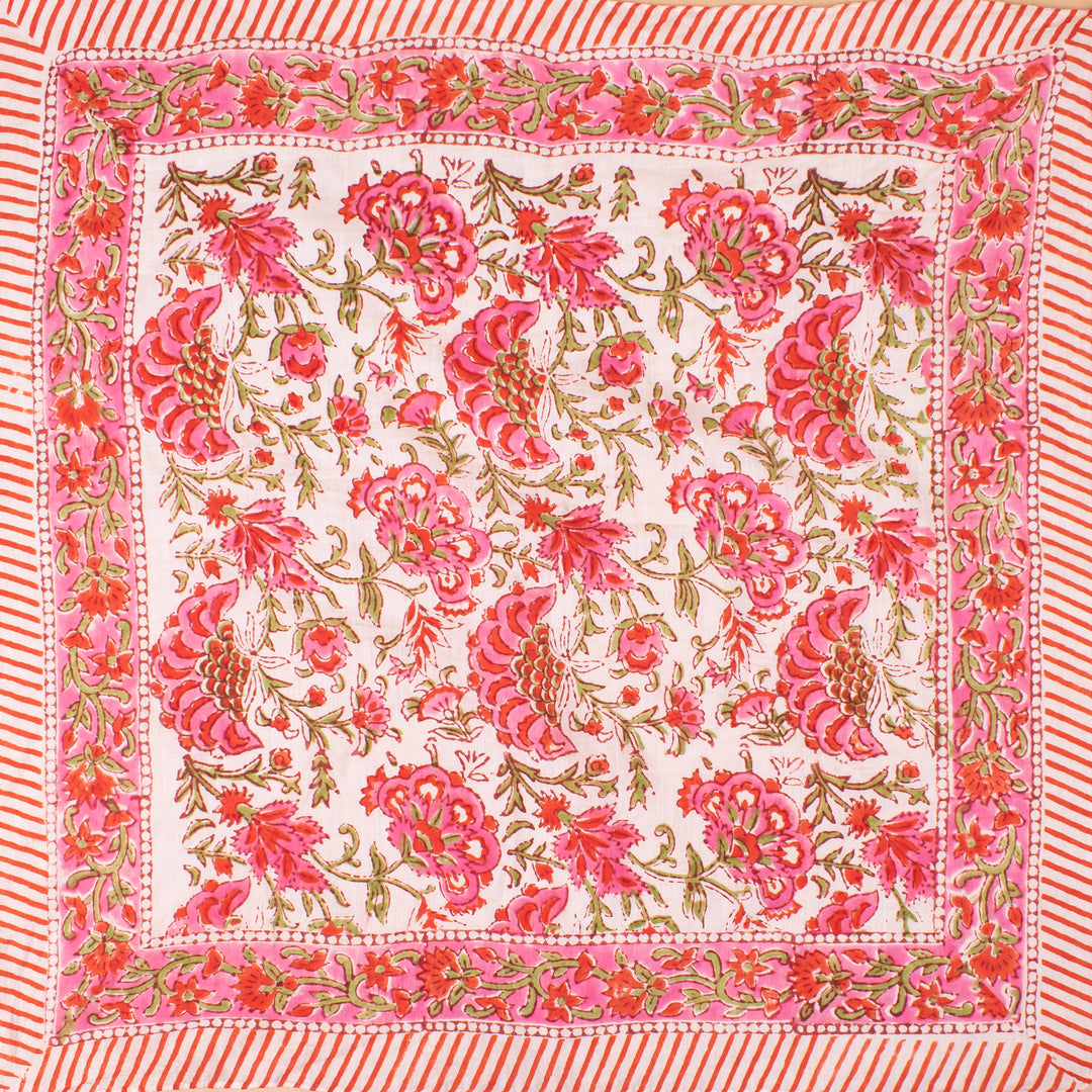 Hand Block Cotton Bandana | Boho Head Scarf &amp; Hair Wrap