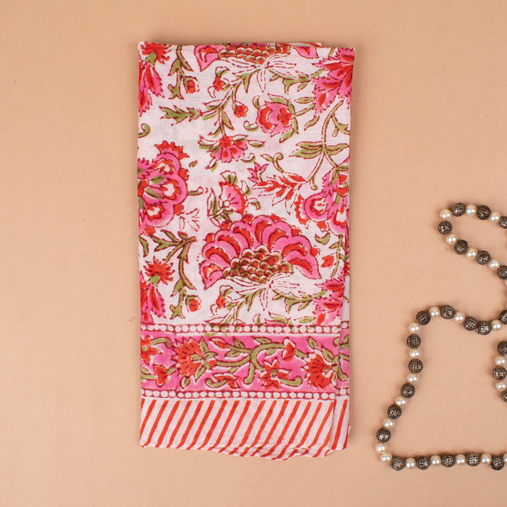 Hand Block Cotton Bandana | Boho Head Scarf &amp; Hair Wrap
