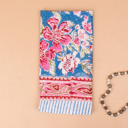 Bohemian Bandana Headband, Hand Printed Cotton Scarf For Men, Women, Kids, Hiking Or Workout Lightweight Wrap Accessory