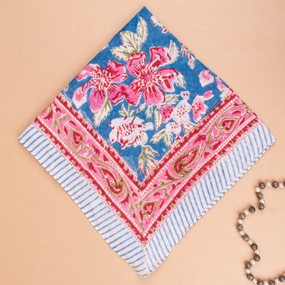 Bohemian Bandana Headband, Hand Printed Cotton Scarf For Men, Women, Kids, Hiking Or Workout Lightweight Wrap Accessory