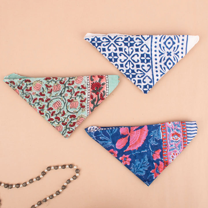 Set of 3 – Floral Cotton Bandanas | Everyday Head Scarf