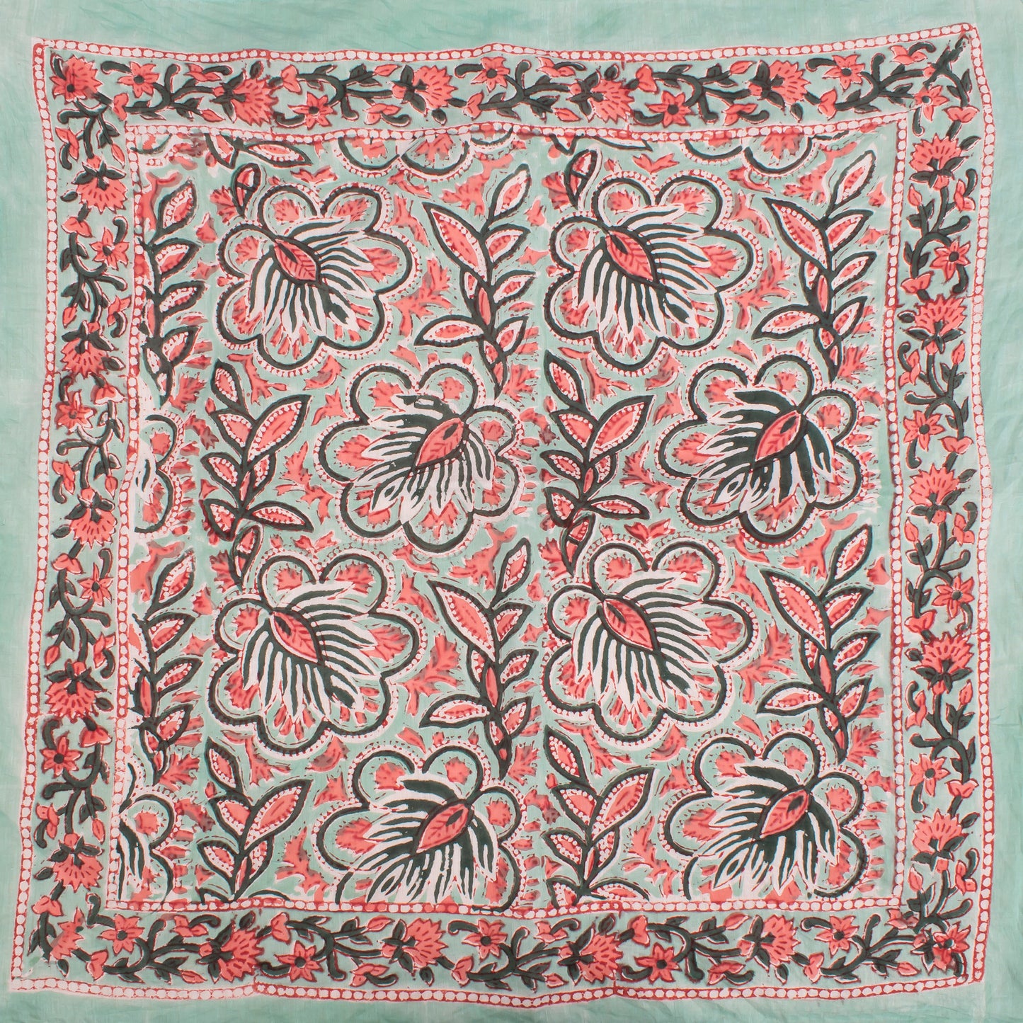 Set of 2 - Dopamine Dressing Bandanas, Lightweight Floral Print Neck Tie, 100% Sustainable Cotton Neck Scarf, Trendy Gift Ideas