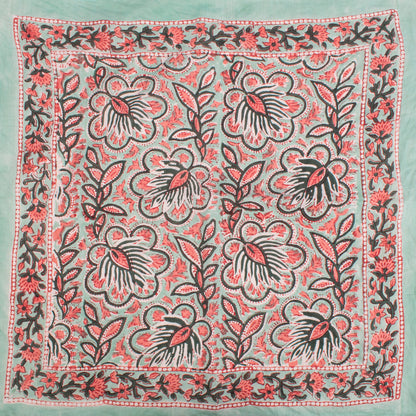 Set of 2 - Dopamine Dressing Bandanas, Lightweight Floral Print Neck Tie, 100% Sustainable Cotton Neck Scarf, Trendy Gift Ideas