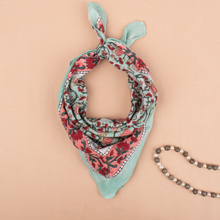 Boho Cotton Bandana | Neck Scarf &amp; Head Wrap