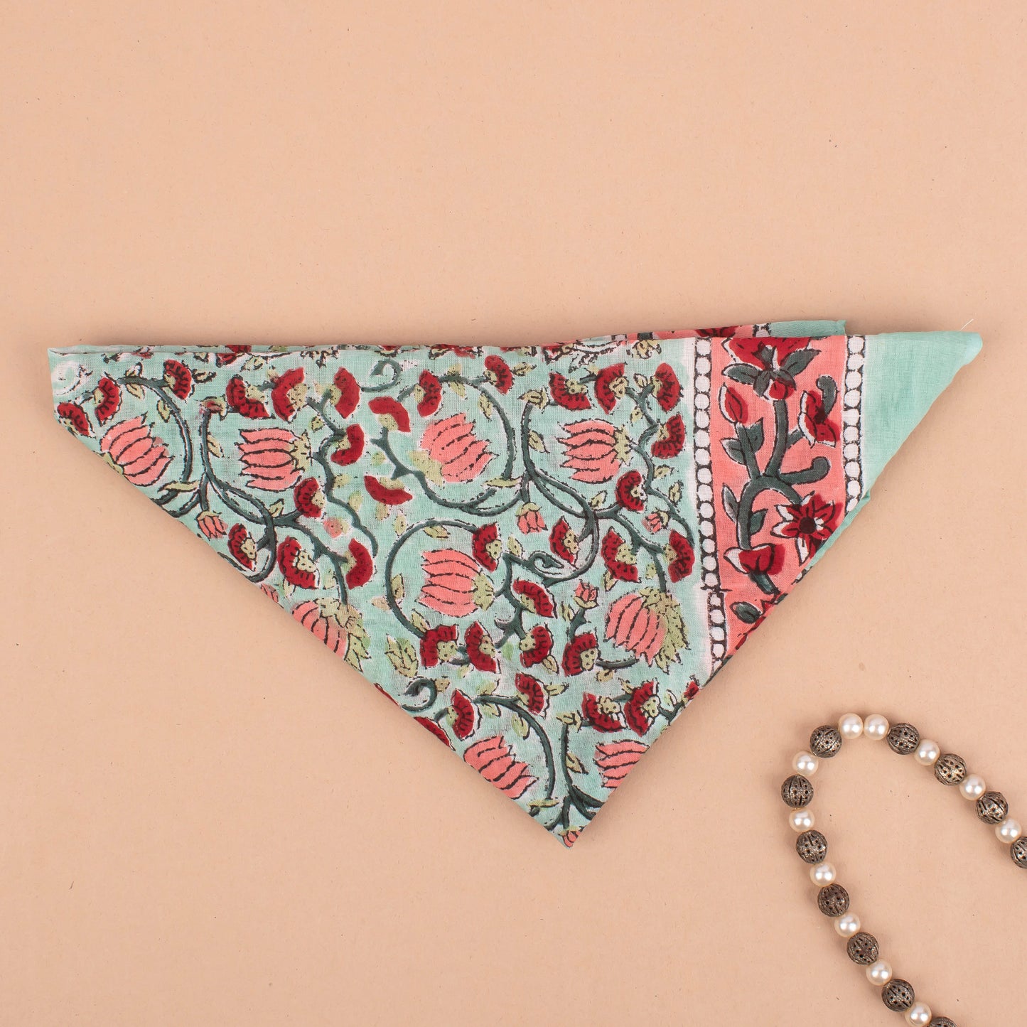 Handblock Printed Cotton Bandanas For Summer, Lightweight Hair Or Face Wrap, Eco Boho Scarf For Travel, Boho Headband