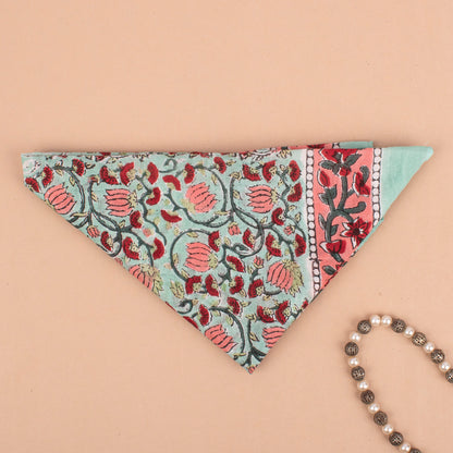 Handblock Printed Cotton Bandanas For Summer, Lightweight Hair Or Face Wrap, Eco Boho Scarf For Travel, Boho Headband