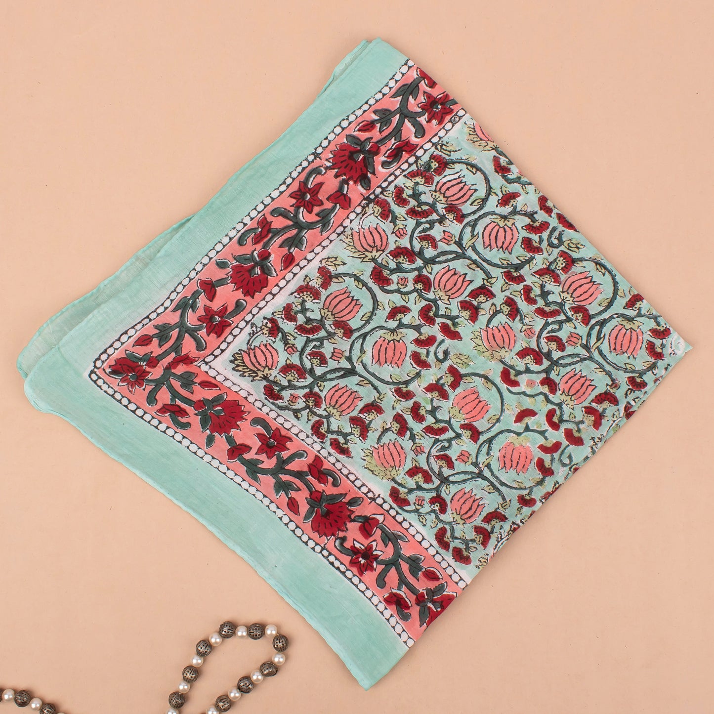 Handblock Printed Cotton Bandanas For Summer, Lightweight Hair Or Face Wrap, Eco Boho Scarf For Travel, Boho Headband