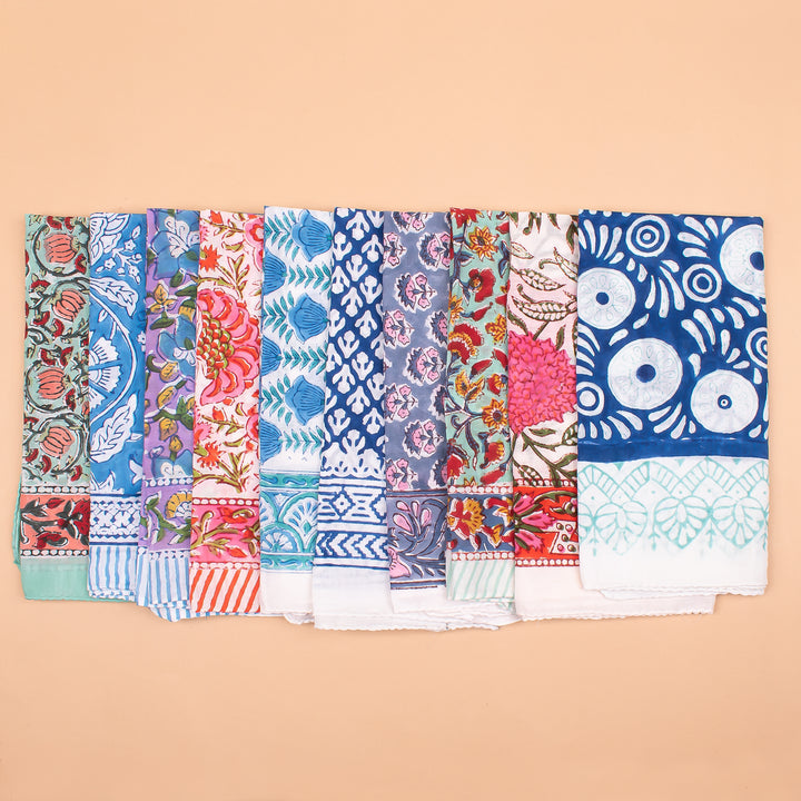 Set of 50 – Boho Cotton Bandanas | Boho Head Scarf &amp; Hair Wrap