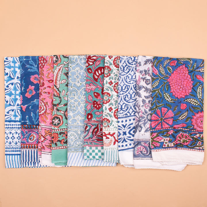 Set of 50 – Boho Cotton Bandanas | Boho Head Scarf &amp; Hair Wrap
