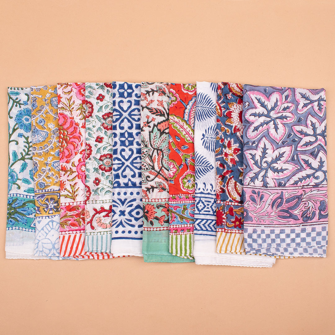 Set of 50 – Boho Cotton Bandanas | Boho Head Scarf &amp; Hair Wrap