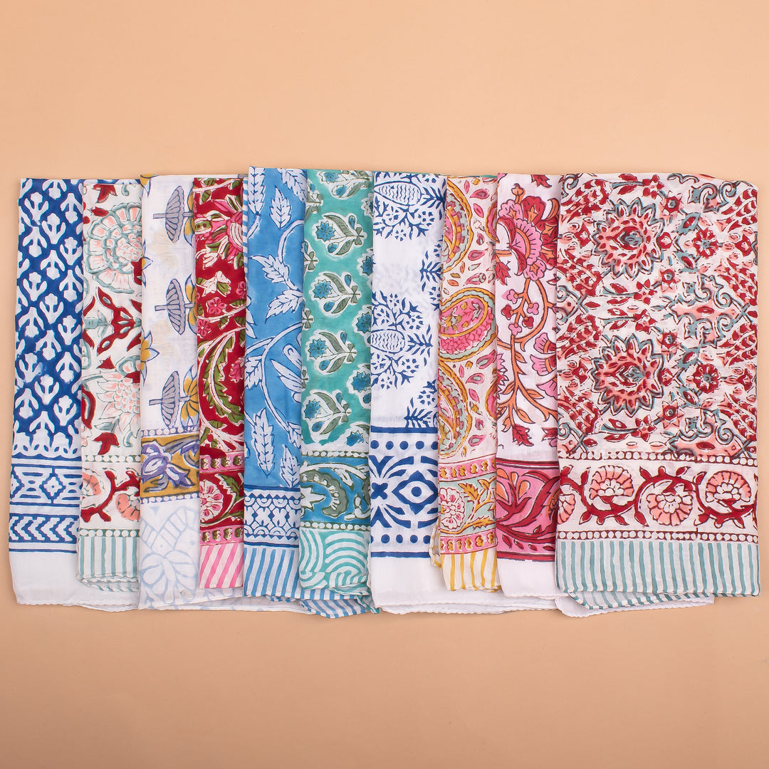 Set of 50 – Boho Cotton Bandanas | Boho Head Scarf &amp; Hair Wrap