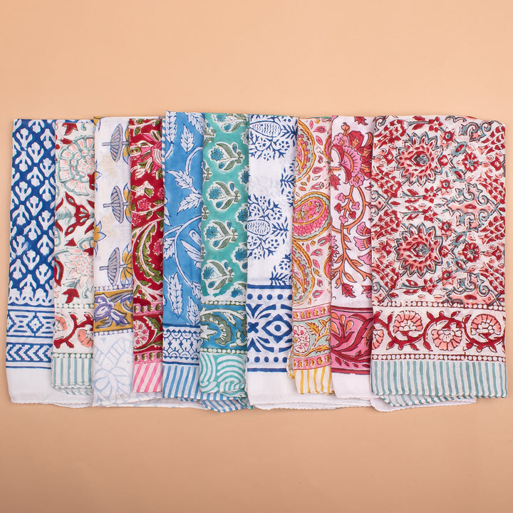 Set of 50 – Boho Cotton Bandanas | Boho Head Scarf &amp; Hair Wrap
