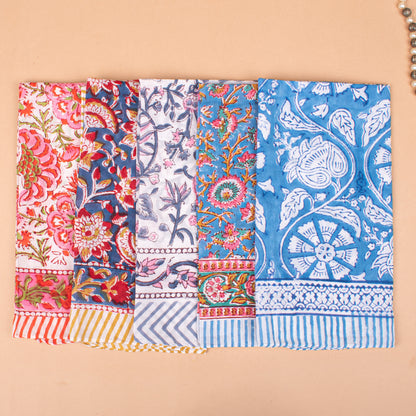 Set of 25 - Bohemian Paisley Cotton Bandana, Hand Block Printed Scarf, Soft Organic Fabric Wrap For Summer, Ideal Unisex Gift, Accessory For Pets & Bikers
